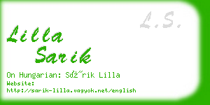 lilla sarik business card